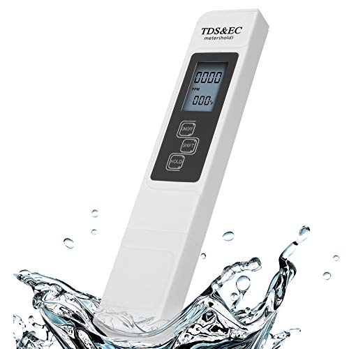 3-In-1 TDS Meter Digital Water Tester (TDS,Temperature and EC  Meter),0-999Ppm PPM Meter for Hydroponics, Drinking Water 