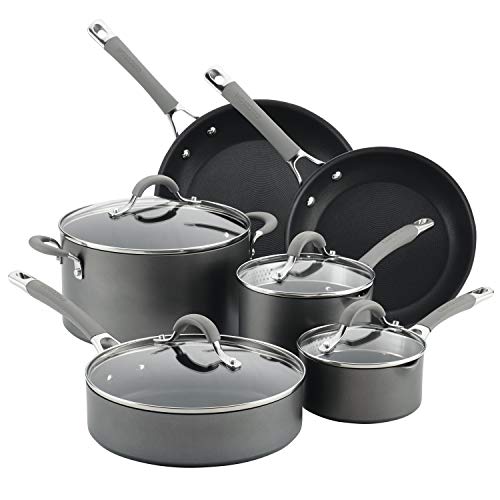 Pots and Pans Set, 10 Piece Nonstick Cookware Set, Includes
