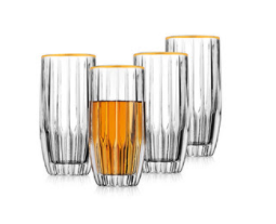 Gold & Crystal Highball Glass Set – Durham Distillery