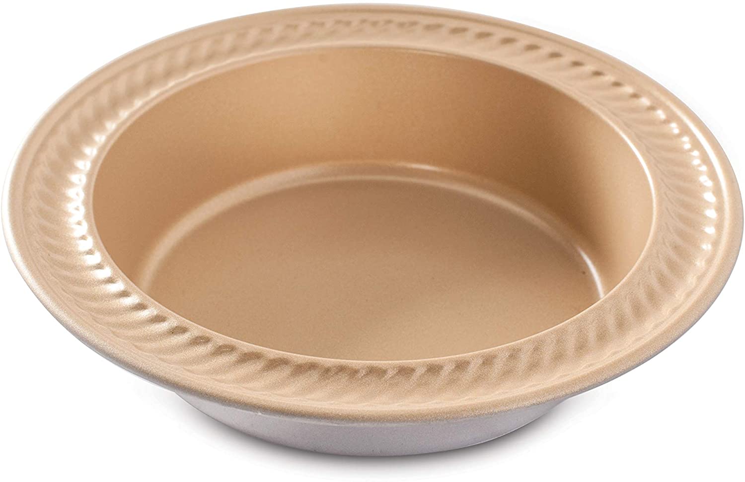 NORDIC WARE 10 INCH PIE PAN WITH PLASTIC COVER -Rush's