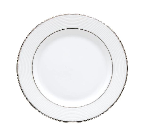 Lenox Opal Innocence Stripe, White Bone China , 24K Platinum Accents,  Assorted Style Plates