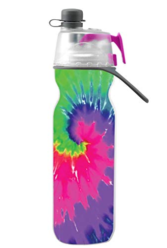 O2COOL Mist 'N Sip 20oz Insulated Misting Water Bottle With No Leak Pu