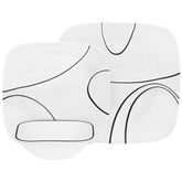 CORELLE 12-pc. Simple Lines Square Dinnerware Set, White & Black, Service For 4