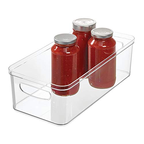 iDesign Crisp Plastic Stadium Spice Rack, 3-Tier Organizer, Clear