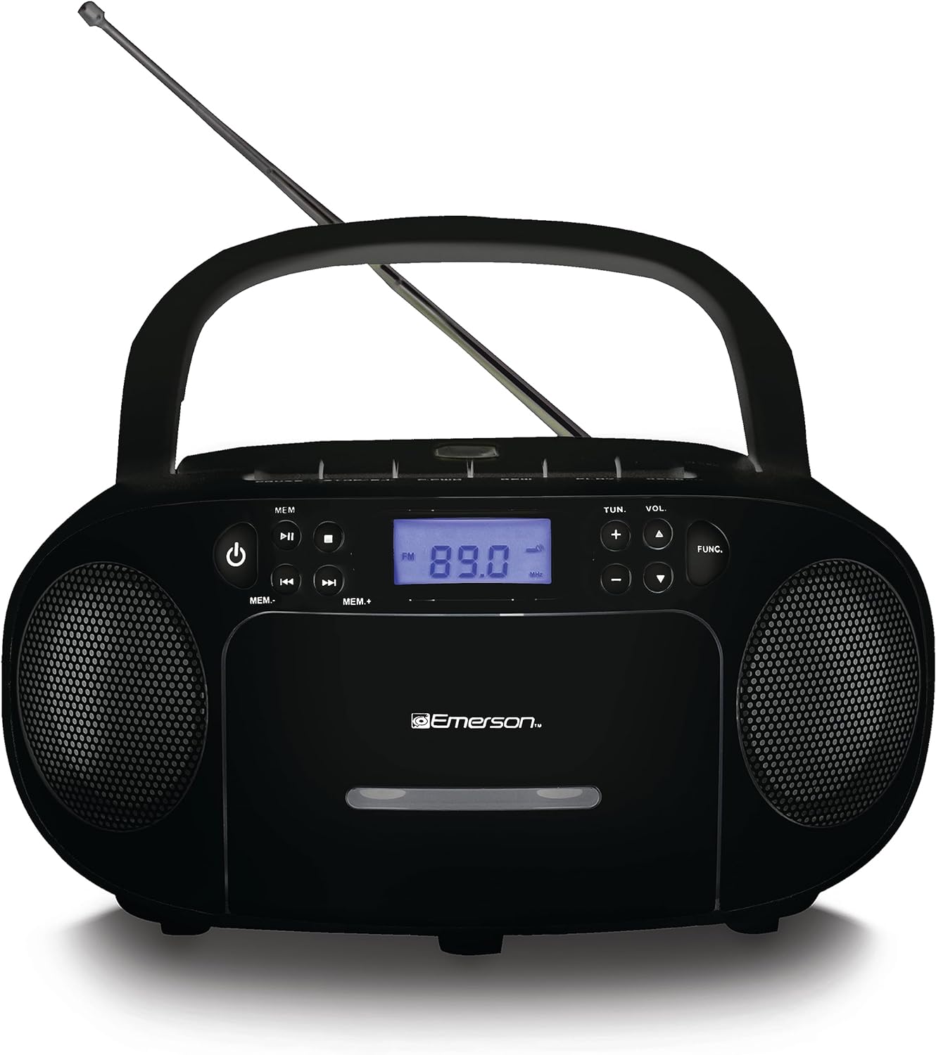 Emerson Portable CD/Cassette/Radio Boombox, Black