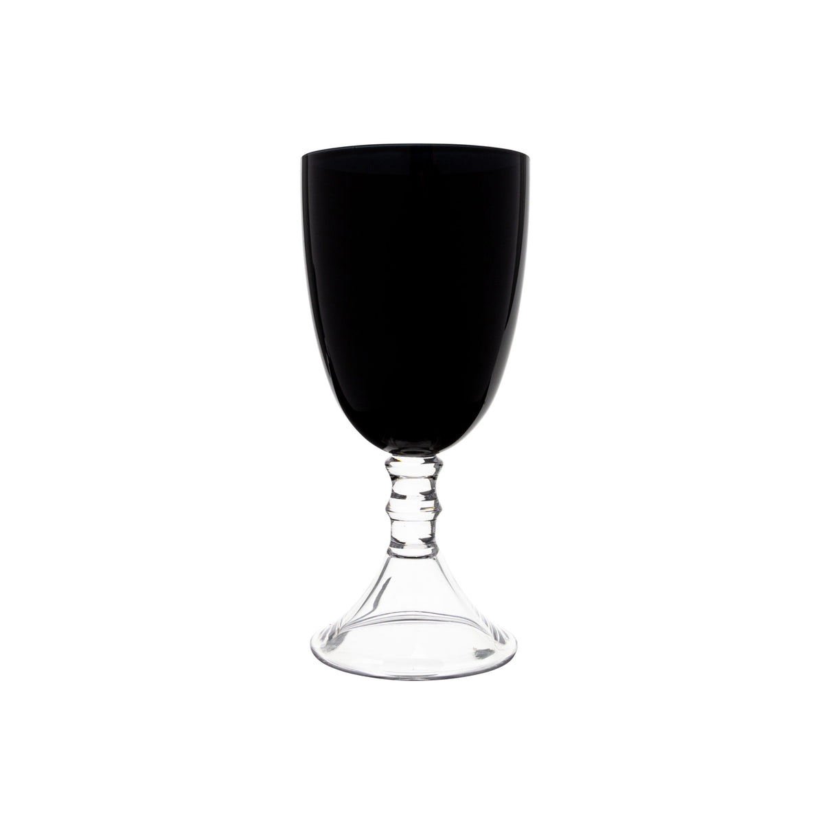 Vikko Decor Iris Clear Stem Glass Goblet, Set Of 6 - Assorted Colors