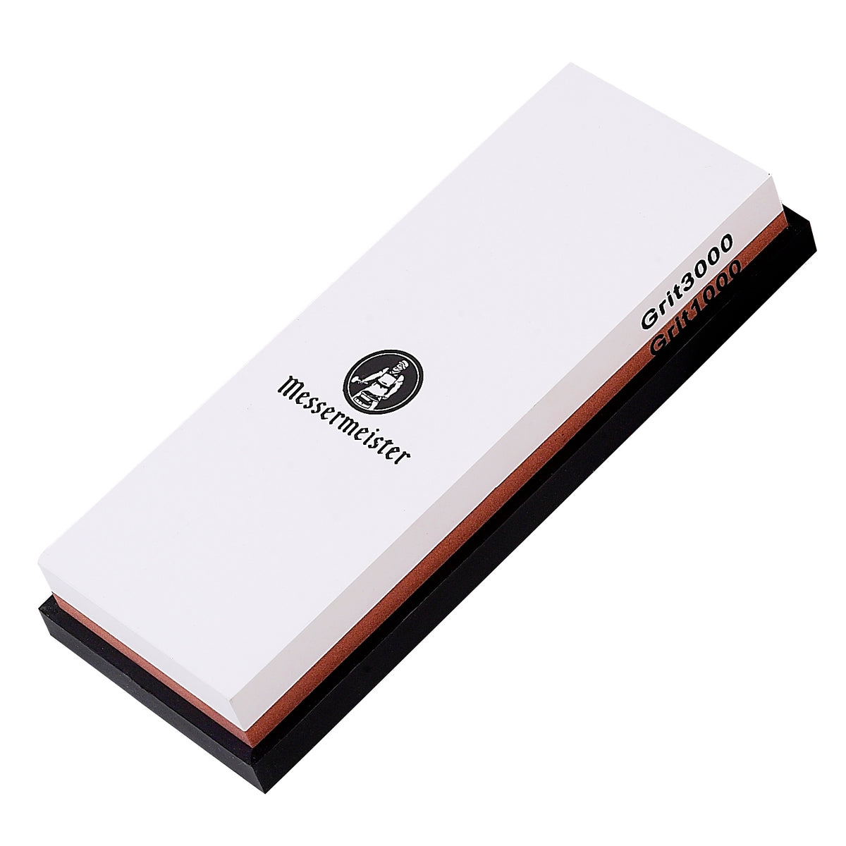 Messermeister Two-Sided Water Stone Knife Sharpener - 1000 & 3000 Grit - Silicone Storage