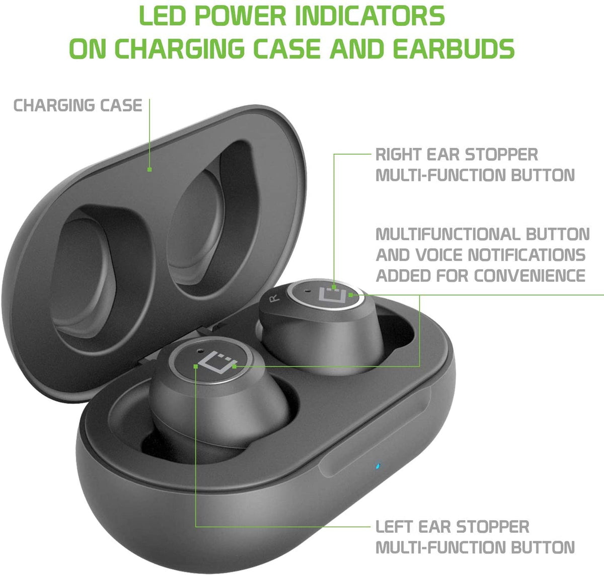 Cellet - True Wireless Earbuds Bluetooth 5.0 With Mic, Type C