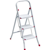 YBM Home Folding Lightweight Step Ladder with Rail, Three-Step