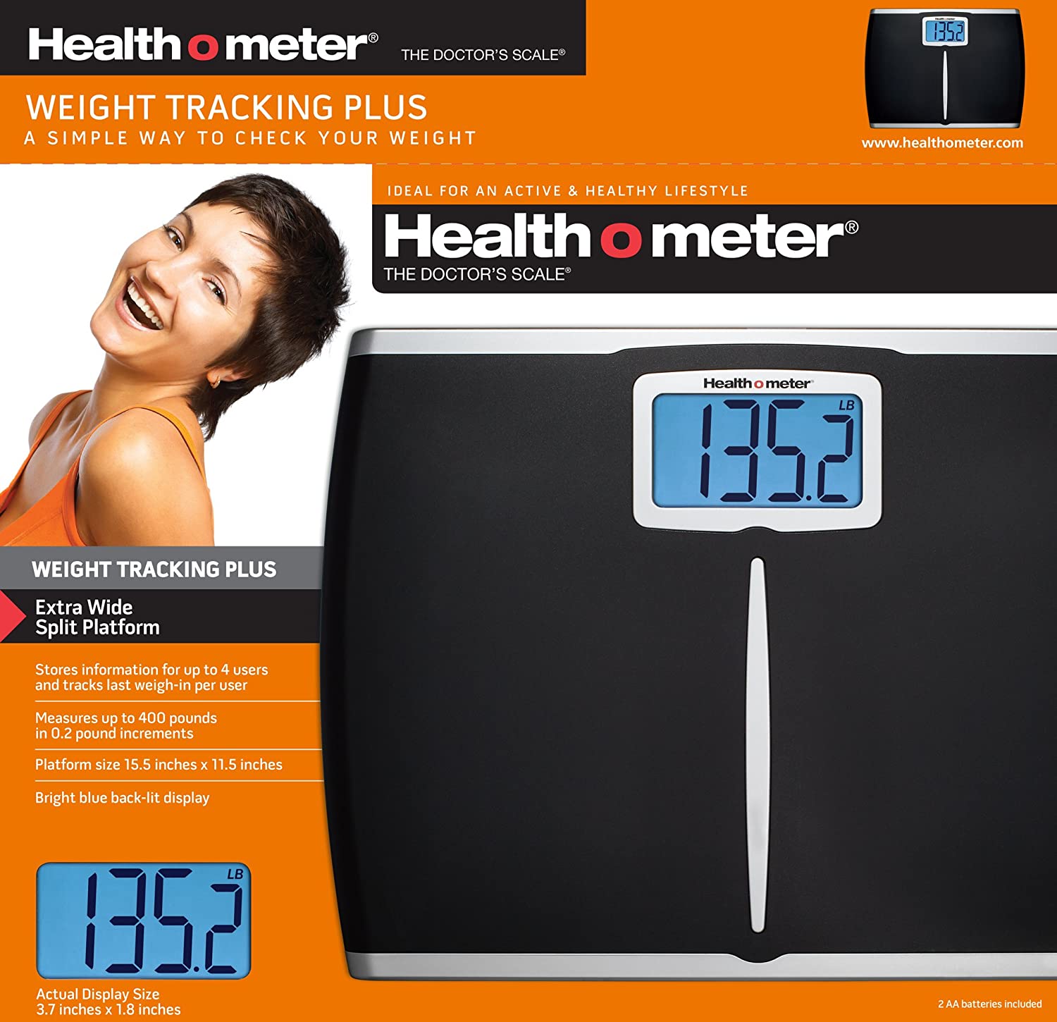 Health o Meter Maximum Capacity 400 lbs. Easy To Read Body Weight