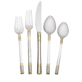 Wallace Corsica Gold-Accent 65-Piece Flatware Set, Service for 12 + Serving Pieces